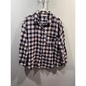 Mens Garage Plaid Shirt Buttons Down Size M/L  Multicolor